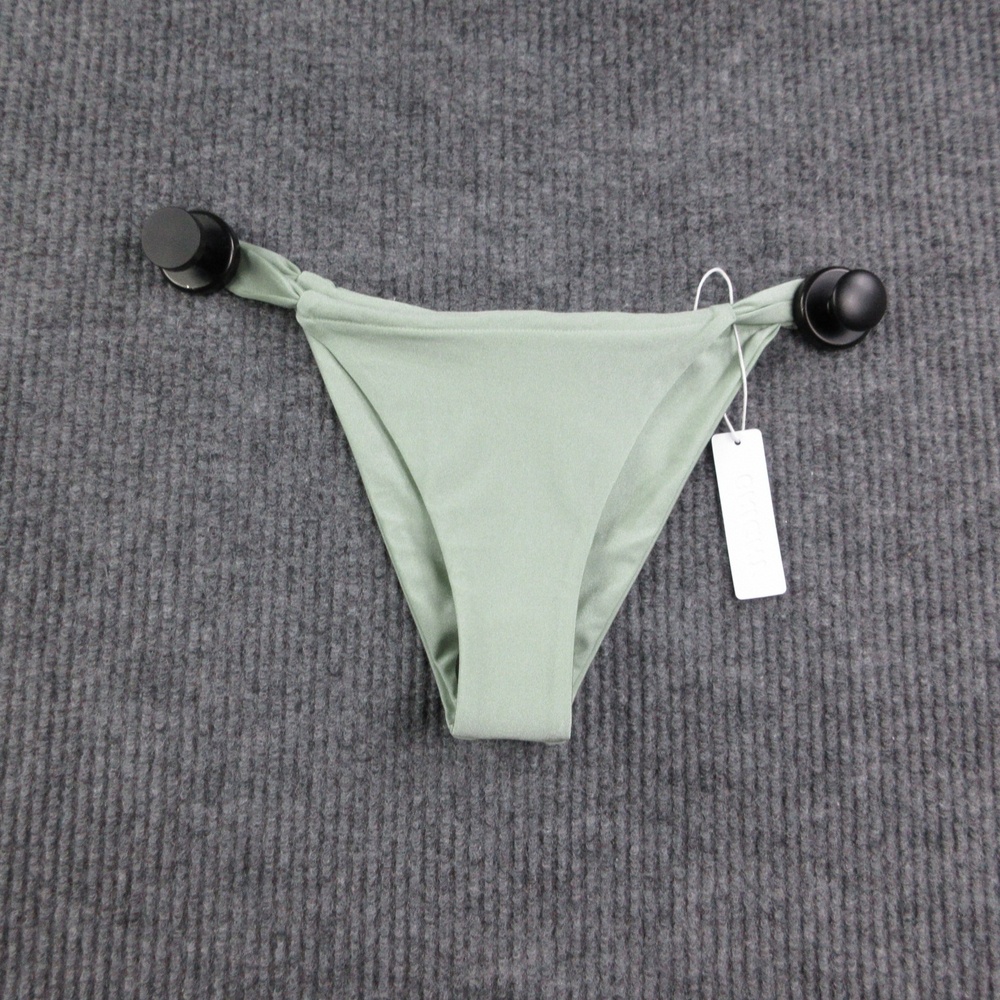 BRIGHT Bikini Bottom Womens M Green Cheeky Emma Lined Nylon Spandex NWT